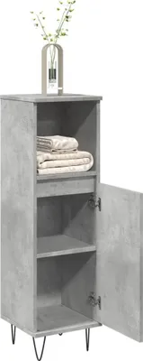 Produktbild von Möbel Badschrank Betongrau 30x30x100 cm Holzwerkstoff - Badezimmer &53970