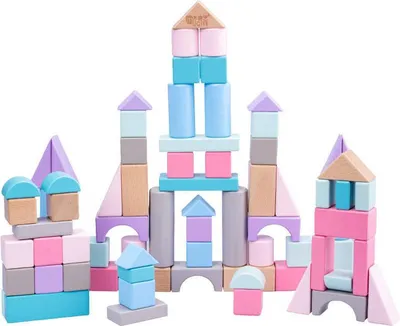 Immagine prodotto di Grandi blocchi di legno per l'ordinamento in colori pastello