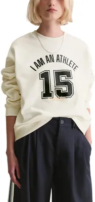Produktbild von Marc OߴPolo Denim Damen Sweatshirt mit Rundhalsausschnitt Relaxed Fit, Weiß (Sil