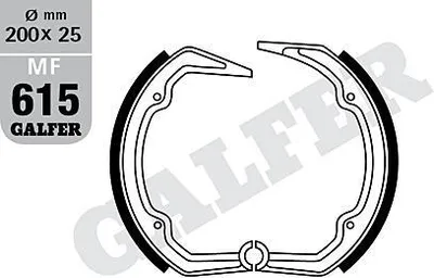 Zdjęcie produktu dla Szczęki hamulcowe tylne Galfer MF615G2165 OEM do BMW R 65 650 ccm rok 1981 - 2000