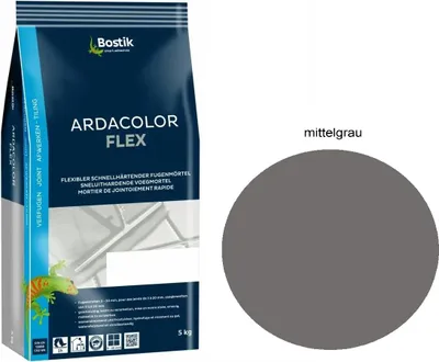 Produktbild von Bostik Ardacolor Flex Fuge mittelgrau 5Kg Fliesen Naturstein Fugenmasse-mörtel