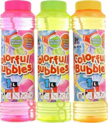 Obrázok produktu pre Bublifuk Farebné mydlové bubliny 1l 1ks ( mix)