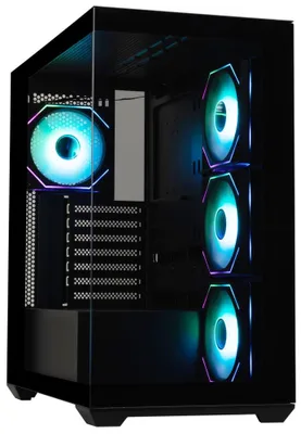 Obrázek produktu pro BitFenix skříň CETO Cube / 4x 120mm ARGB fan / 2x USB 3.0 / USB-C / tvrzené sklo / černá