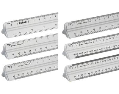 Immagine prodotto di Righello in alluminio per modellismo ferroviario, 300 mm