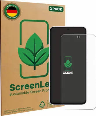 Produktbild von 2x ScreenLeaf Schutzfolie für Samsung Galaxy A56 5G nachhaltiger Displayschutz Display Schutz Folie Klar Transparent