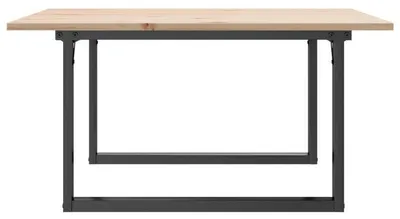 Zdjęcie produktu dla Stolik kawowy – Industrialny design z solidnym drewnianym blatem i metalową ramą