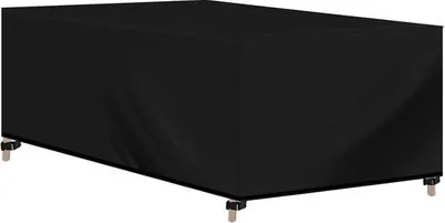 Immagine prodotto di Copertura protettiva per mobili da giardino - Tessuto Oxford - 420D - Tavolo da giardino - Idrorepellente - Antivento - Resistente ai raggi UV - 242 x 162 x 100 cm - Nero
