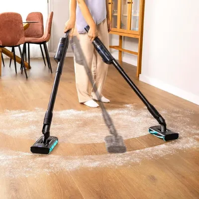 Obrázok produktu pre Cecotec 08399, Tyčový vysávač 2 v 1, Bezvreckové, Čierna, Suchý, Mechanický, Batérie