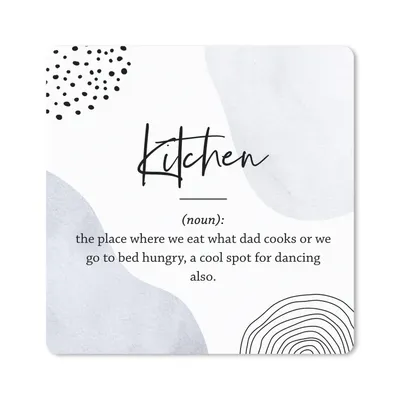 Produktbild von MuchoWow® Mauspad Mousepad Sprichwörter - Küche - Papa - Zitate - Definition Küche 20x20 cm - Mousepads - Maus Mat - Pad - Mausunterlage - Desk Mat - Bureauartikeln