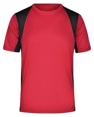 Produktbild von James and Nicholson - T-Shirt für Herren - Laufen LT2414 (XL) (Rot/Schwarz)