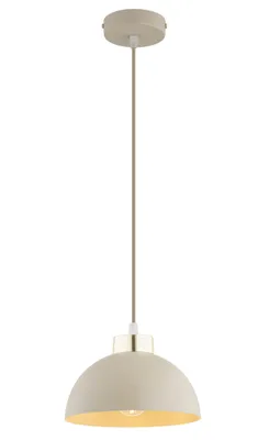 Imagen del producto de FKL DESIGN: Lámpara colgante para decoración del hogar, modelo N550 (color crema, código ZS1), con un foco E27 y pantalla metálica