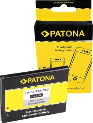Image de Batterie pour smartphone PATONA, compatible avec les modèles Samsung Galaxy S2 (I9100), i9050, i9100, i9103 – 3,7 V, 1750 mAh, 1,75 Ah
