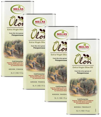 Produktbild von OLON Extra Virgin Olivenöl 4 x 5 Liter - aus Griechenland, kaltgepresst, ausgezeichnetes, ausgewogenes Aroma,