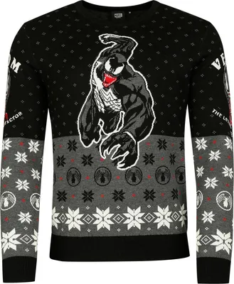 Produktbild von Spider-Man Weihnachtspullover Herren Venom 1988 multicolor S