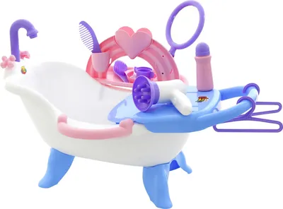 Produktbild von Coloma Puppenbadewanne Puppen Badewanne Puppenwanne mit Wickelauflage 58 cm