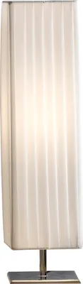 Produktbild von SalesFever Tischlampe 60 cm eckig | Plissee Latex-Lampenschirm | verchromtes Metall | B 15 x T 15 x H 60 cm | weiß