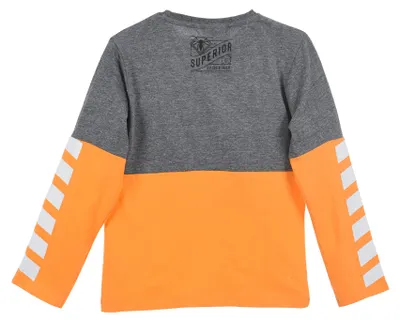 Produktbild von Spider-Man Kinder Jungen Langarmshirt Longsleeve Langarm T-Shirt, Farbe:Orange, Größe:98