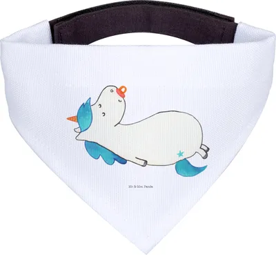 Produktbild von Mr. & Mrs. Panda Hunde Halstuch Einhorn Schnuller - Weiß - Geschenk, Hund, Für, Geburt, Unicorn, Baby, Geburtstag, Hunde-Halstuch, Tuch, Säugling, Hundehalstuch