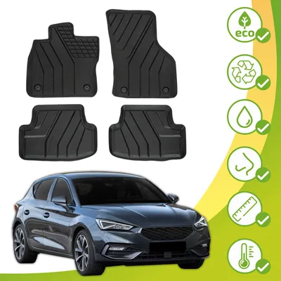 Immagine prodotto di Tappetini Ecologici Con Materiali Riciclati Per Golf 7 2012-2019, 4 Pezzi