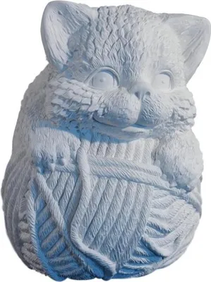 Produktbild von Ismare Keramiek Deko Katze mit Wollknäuel Figur multicolor