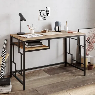Produktbild von Skye Decor, Victory - Black, Schreibtisch, Schwarz, 100 % MELAMINBESCHICHTETE SPANPLATTEN, 120 x 60 x 75 cm