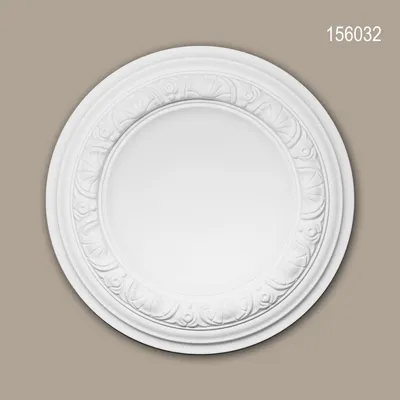 Produktbild von PROFHOME 156032 Rosette aus Polyurethan Deckenrosette Zierelement Ø 32,0 cm
