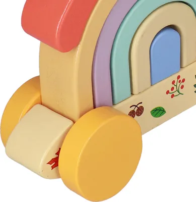 Obrázok produktu pre Hračka na ťahanie WalkALong z bukového dreva so slimákmi pre batoľatá od 3 rokov