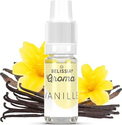 Produktbild von Belissia Lebensmittelaroma Vanille - 10ml Hochdosiertes Aroma - Kalorienfrei, Vegan - Für Speisen, Getränke, Shake, Quark, Nebelmaschine, Diffuser uvm