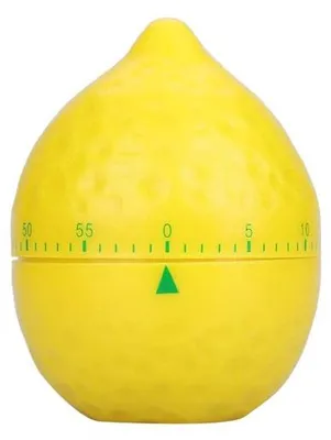 Image de Minuteur de cuisine mécanique - Forme de citron - 60 minutes - Idéal pour la cuisine