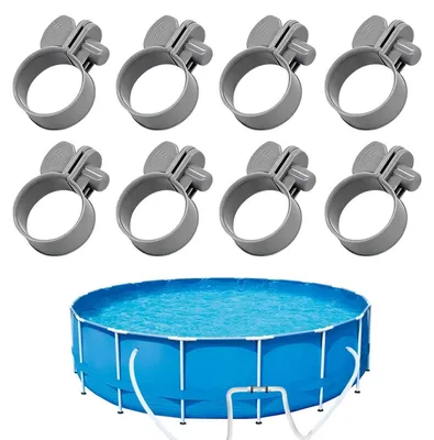 Zdjęcie produktu dla Zaciski do węży basenowych, 32-38 mm, plastik, 8 sztuk