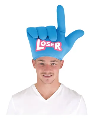Image de Chapeau loser humoristique Accessoire de costume pour adulte USA Party bleu