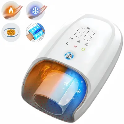 Produktbild von Handmassagegerät mit 360°-Kühlung – 3 Massagemodi, 2 Wärmestufen (40–45 °C), 6 Programme, 3000 mAh Akku, LED-Touch, kabellos – für Hand, Finger & Hand