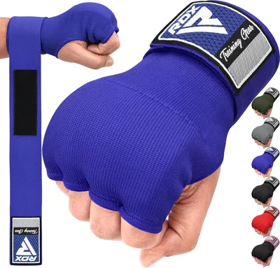 Produktbild von RDX Gel-Boxbandagen für Herren und Damen, 100 cm lange Handgelenkbänder, elastisch gepolsterter Faustschutz, Muay Thai MMA Kickboxen Kampfsport Boxtraining