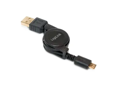 Produktbild von LogiLink USB2.0 Kabel USB-A/Micro-USB ausziehbar