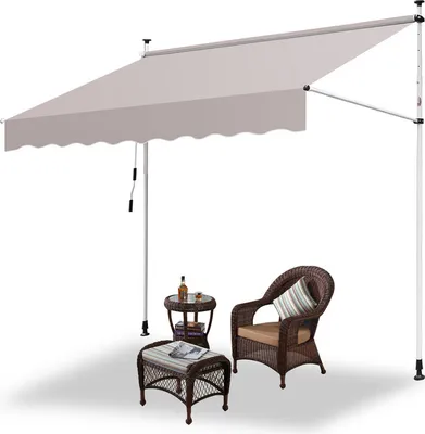 Obrázek produktu pro Markýza TolleTour Svěrná markýza Výsuvná sluneční markýza Sluneční ochrana balkonu bez vrtání 350x120cm