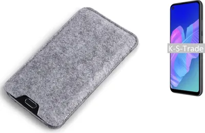 Produktbild von K-S-Trade Filz Handyhülle kompatibel mit Huawei P40 lite E Schutzhülle Filztasche Filz Tasche Case Sleeve Handy Hülle Filzhülle grau