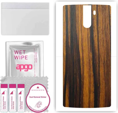 Produktbild von apgo Rückseite Schutzfolie, Skin, kompatibel mit Doogee BL1200, Hinten Displayschutzfolie aus Vinylfolie, kratzfest, einfache Montage - Tigerwood