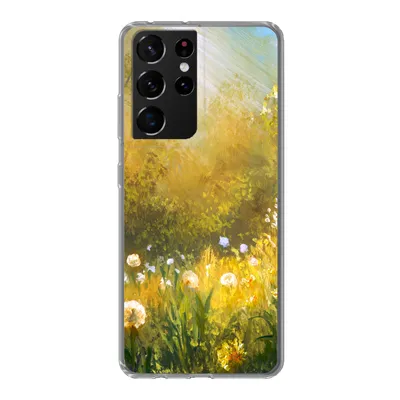 Produktbild von MuchoWow® Handyhülle Schutzhülle Hülle für Samsung Galaxy S21 Ultra Blumen - Sommer - Aquarell Silikon Softcase Handy Hülle - Mobiltelefon