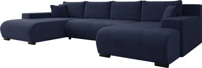 Produktbild von MIRJAN24 Ecksofa Nojan, Wohnzimmer Eckcouch mit Bettkasten und Schlaffunktion, U-Form (Farbe: Flow 22)