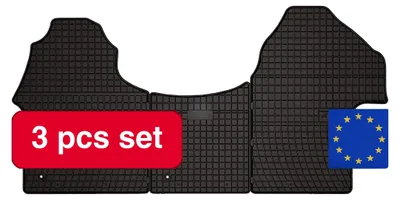 Image de Tapis de sol en caoutchouc, compatibles avec le Mercedes Sprinter III, résistants et faciles à nettoyer, noirs