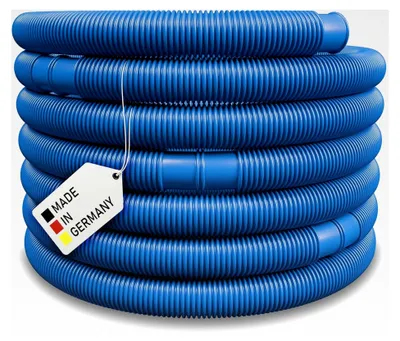 Produktbild von Schwimmbadschlauch Ø 32mm Saugschlauch Poolschlauch Solarschlauch Pumpenschlauch mit Muffen (12 m, Blau)