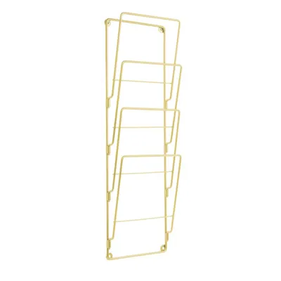 Produktbild von Present Time Magazinregal WIRE gold | 19x60 cm