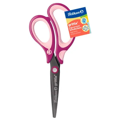 Obrázek produktu pro PELIKAN 819039 školní nůžky griffix® - 15 cm, Sweet Berry, špičaté, včetně samolepky se jménem