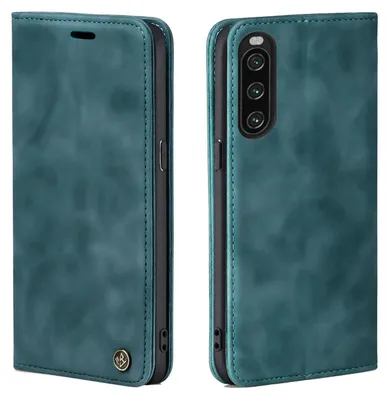 Produktbild von Handy Hülle für Sony Xperia 10 IV Klapphülle Bookcase Flip Cover Handy Tasche Etui Farbe: Petrol