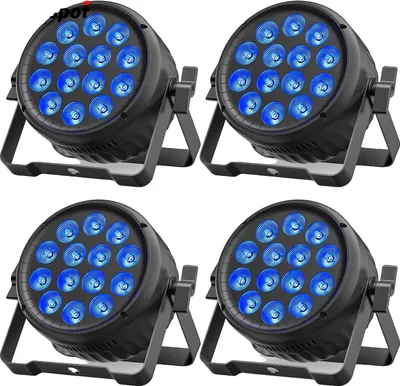 Image de Lumière PAR, 180W RGBW, contrôle DMX512, noir, prise EU