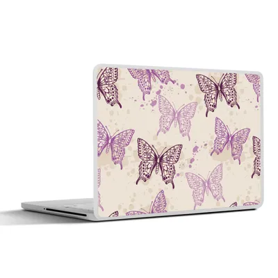 Produktbild von MuchoWow® Laptop Aufkleber Sticker Cover Tiere - Muster - Schmetterling 40x30 cm - Laptop Dekoration - Selbstklebend