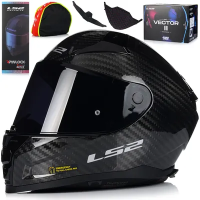 Image de Casque intégral LS2 FF811 VECTOR II CARBON Solid Brillant taille M