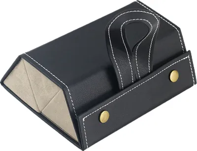 Produktbild von Brillen-Aufbewahrungsbox mit Metalldruckknöpfen, mehrere Fächer, einfarbiges Design, Sonnenbrillen-Schmuck-Organizer, Aufbewahrungskoffer