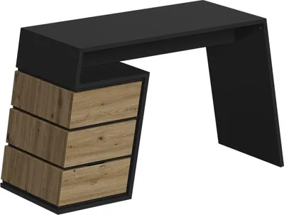 Produktbild von Schreibtisch Vicco Okaro Anthrazit/Eiche 105 x 50 cm mit 3 Schubladen, Model 57467