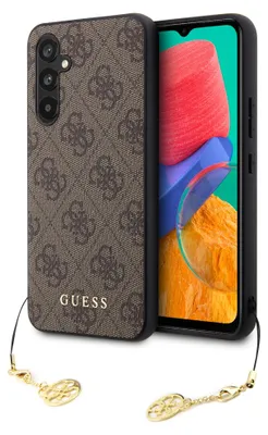 Produktbild von Guess 4G Chain Charms Collection Hardcase Hülle Cover für Samsung Galaxy A54 Braun